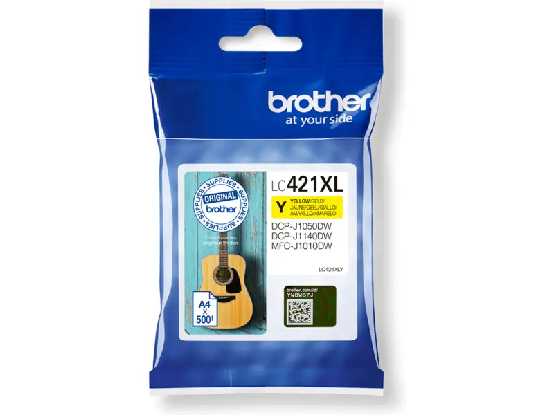 Brother 421 Geel – Brother 421 (LC-421XLY) – Inktcartridge Geel Origineel – ShopyInk België