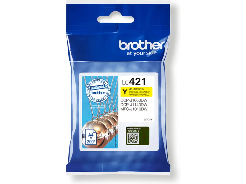 Brother 421 Geel – Brother 421 (LC-421Y) – Inktcartridge Geel Origineel – ShopyInk België