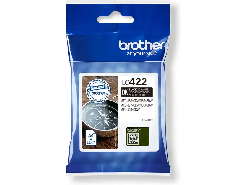 Brother 422 Zwart – Brother 422 (LC-422BK) – Inktcartridge Zwart Origineel – ShopyInk België