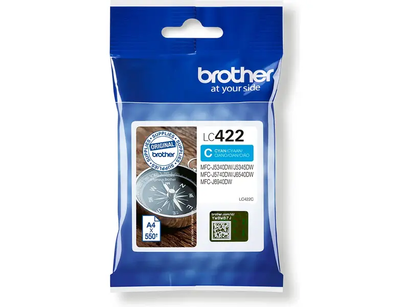 Brother 422 Cyaan – Brother 422 (LC-422C) – Inktcartridge Cyaan Origineel – ShopyInk België