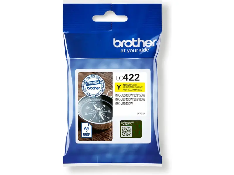 Brother 422 Geel – Brother 422 (LC-422Y) – Inktcartridge Geel Origineel – ShopyInk België