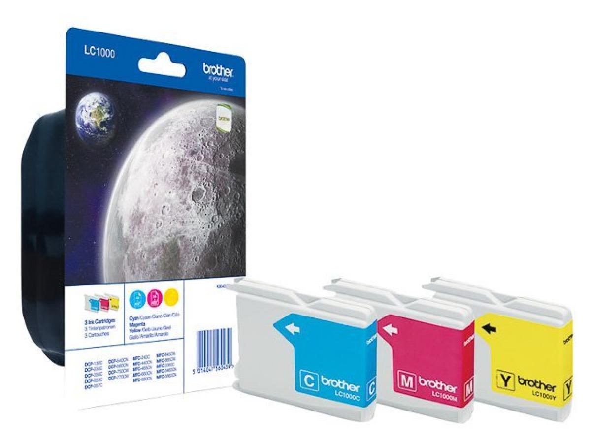 Brother LC-1000 Kleur – Brother LC-1000 (LC-1000RBWBP) – Inktcartridge Kleur Origineel – ShopyInk België