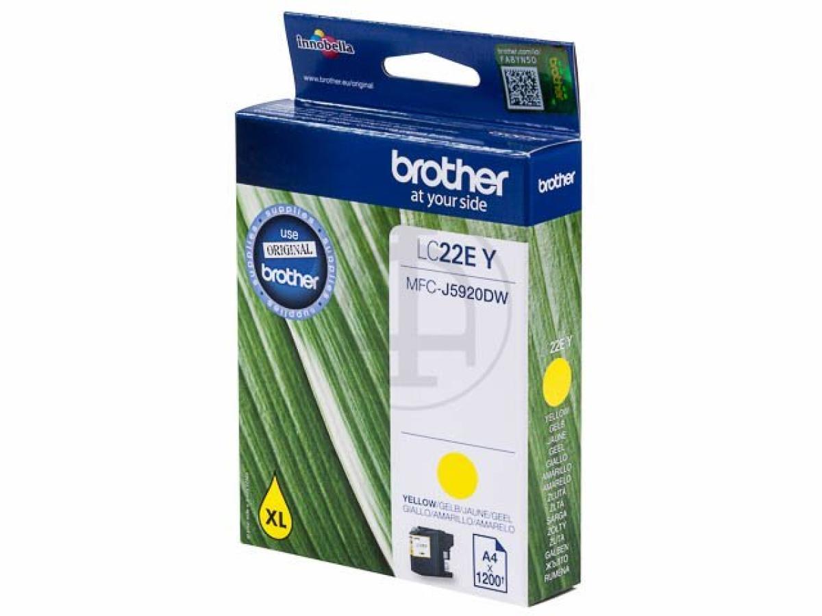 Brother LC-22 Geel – Brother LC-22E (LC-22EY) – Inktcartridge Geel Origineel – ShopyInk België