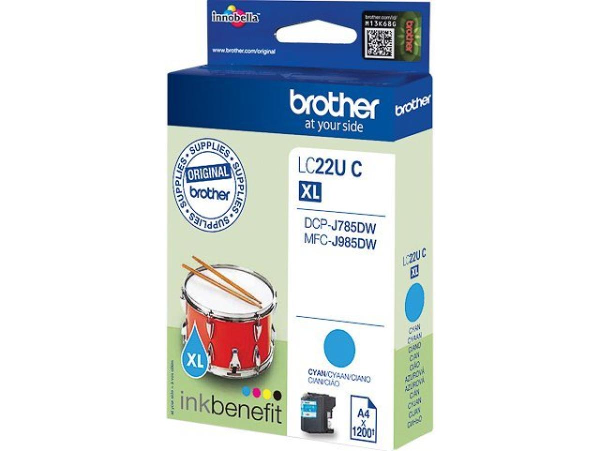 Brother LC-22 Cyaan – Brother LC-22U (LC-22UC XL) – Inktcartridge Cyaan Origineel – ShopyInk België