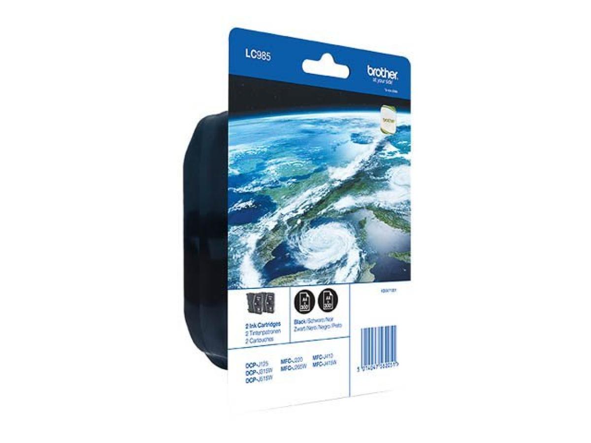 Brother LC-985 Zwart – Brother LC-985 (LC-985BKBP2) – Inktcartridge Zwart Origineel – ShopyInk België
