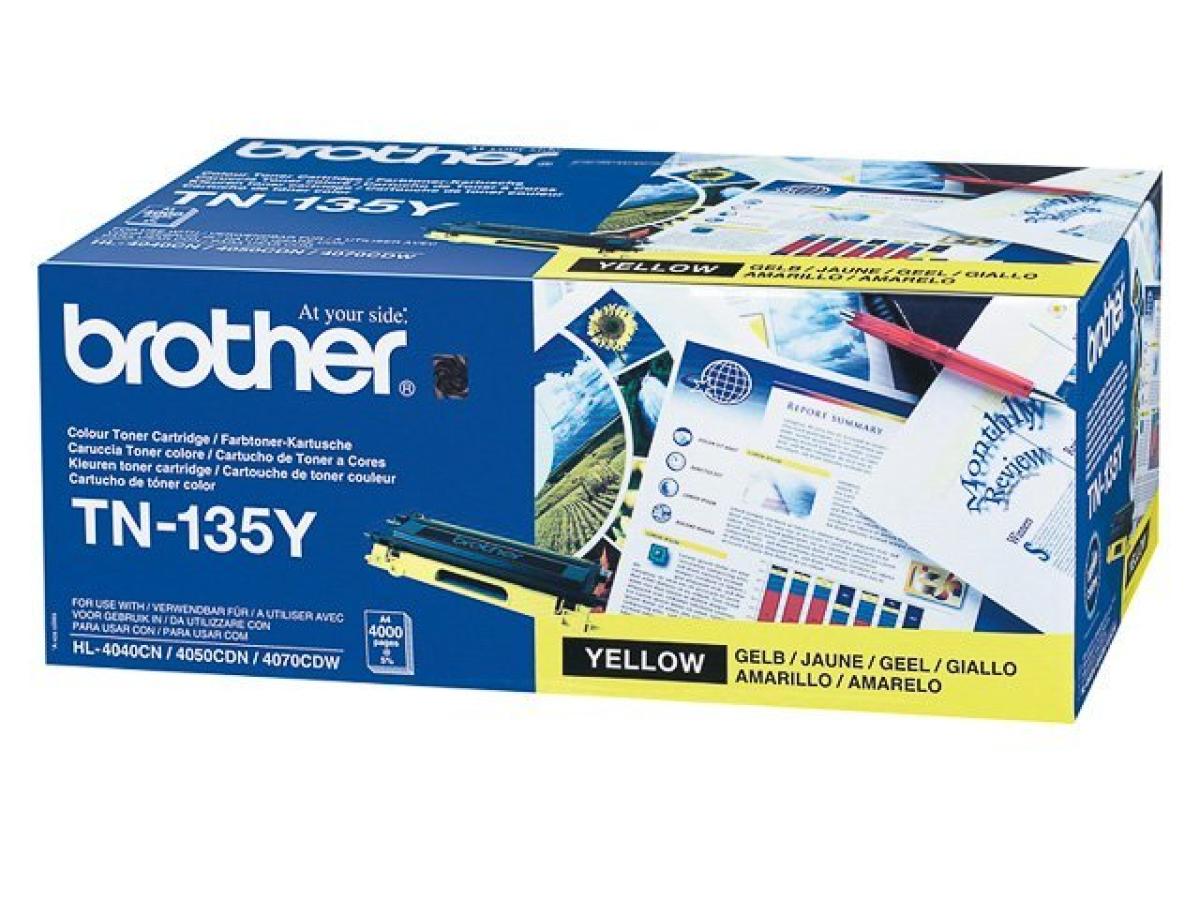 Brother TN-135 Geel – Brother TN-135 (TN-135Y) – Toner Geel Origineel – ShopyInk België