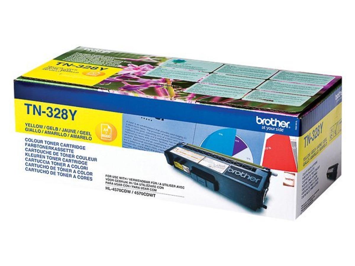 Brother TN-328 Geel – Brother TN-328 (TN-328Y) – Toner Geel Origineel – ShopyInk België