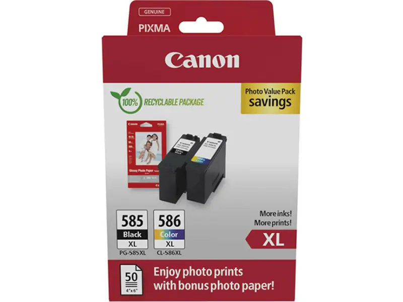 Canon 585 Pack – Canon 585 (PG-585XL+CL586XL+GP501) – Inktcartridge Pack Origineel – ShopyInk België