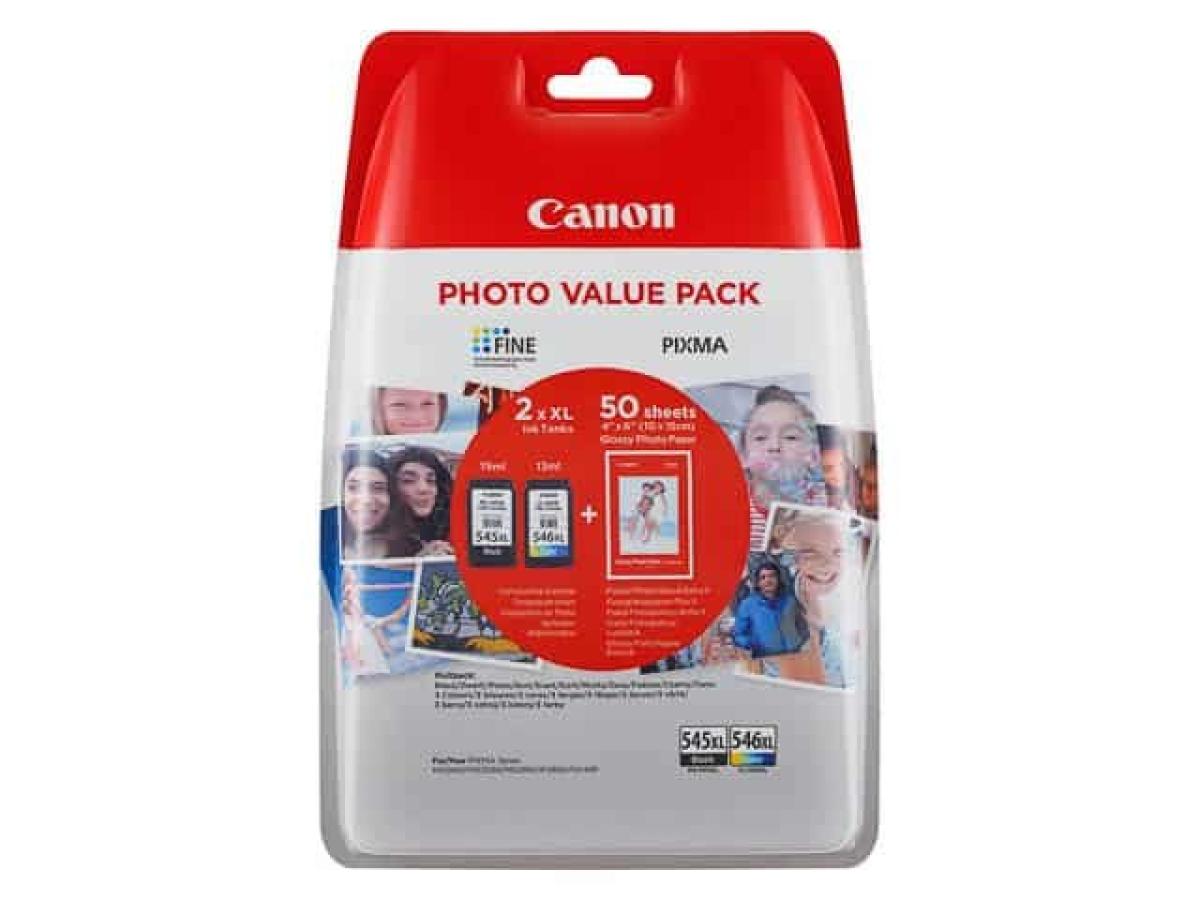 Canon PG-545 Pack – Canon PG-545 (PG-545XL / CL-546XL + 50 sheets) – Inktcartridge Pack Origineel – ShopyInk België