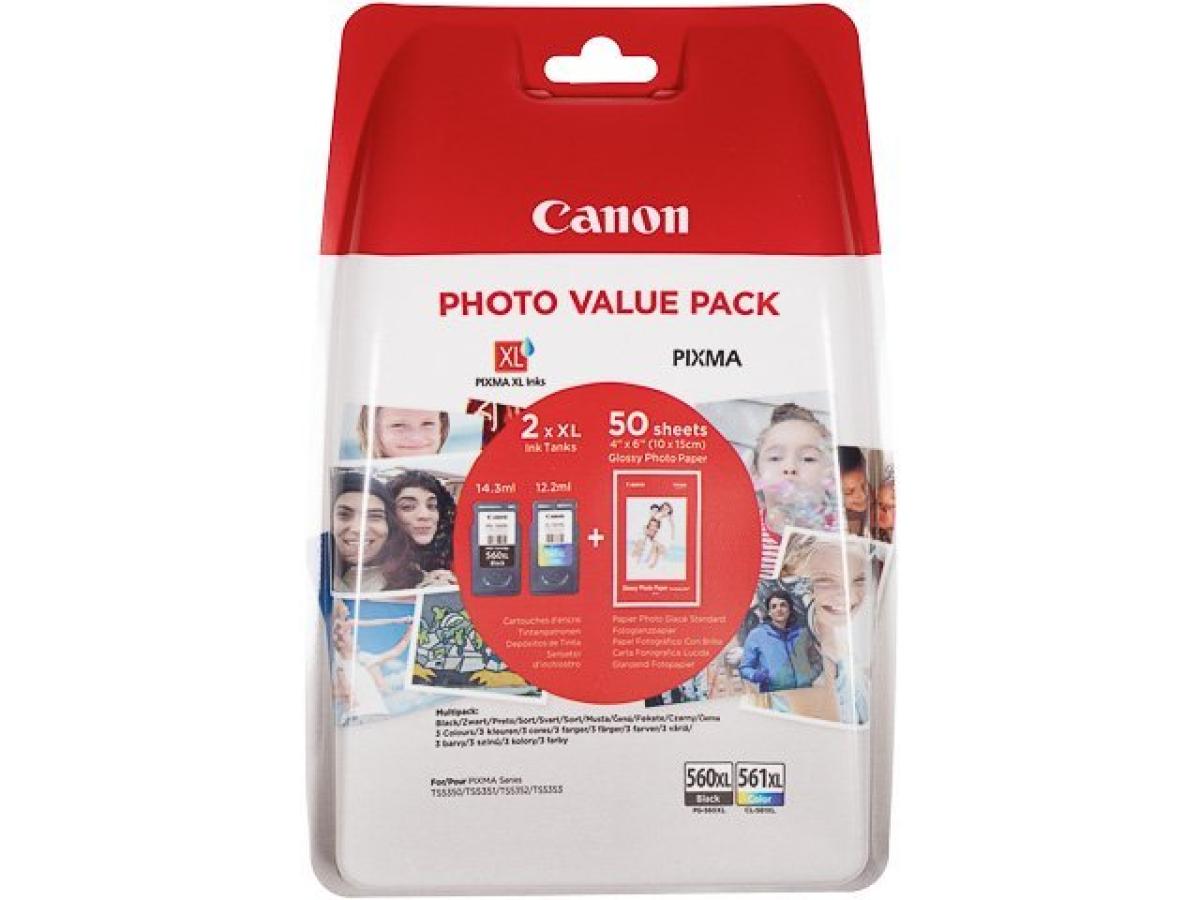 Canon CL-561 Pack – Canon PG-560 (PG-560XL / CL-561XL Photo Value Pack) – Inktcartridge Pack Origineel – ShopyInk België
