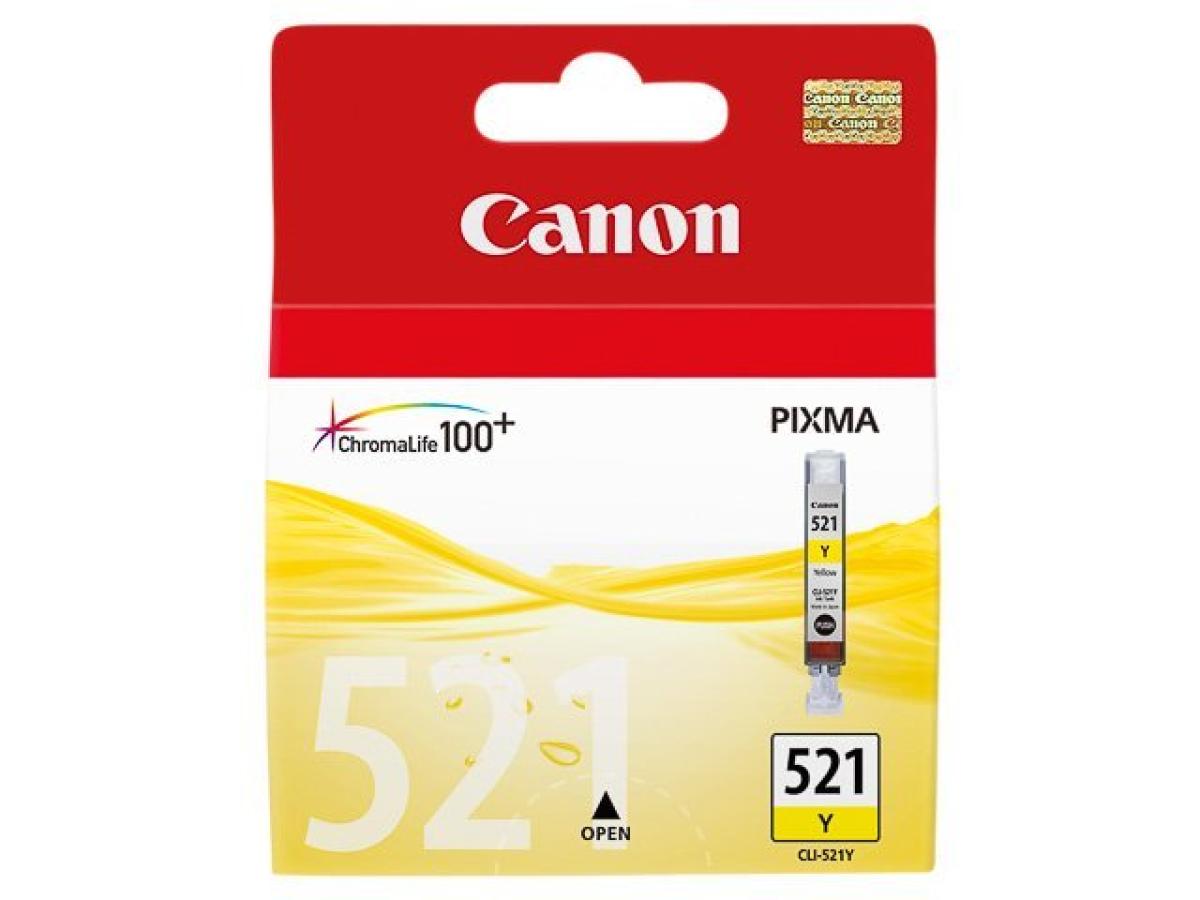 Canon CLI-521 Geel – Canon CLI-521 (CLI-521Y) – Inktcartridge Geel Origineel – ShopyInk België