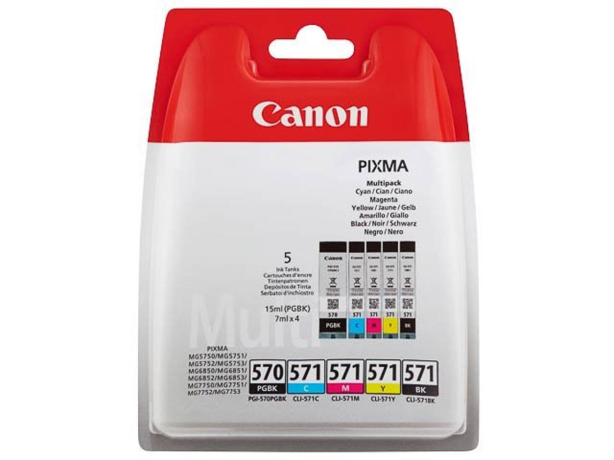 Canon PGI-570 Pack – Canon PGI-570 (PGI-570 / CLI-571 PGBK/C/M/Y/BK) – Inktcartridge Pack Origineel – ShopyInk België
