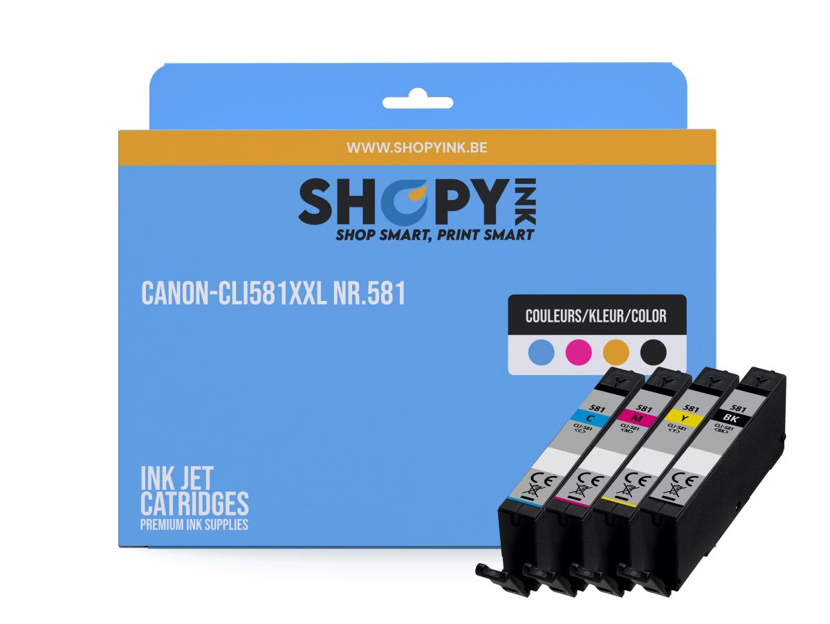 Canon PGI-580 Pack – Inktcartridge compatibel Canon CLI-581 (CLI-581XL BK/C/M/Y) multipack (compatibel) – ShopyInk België