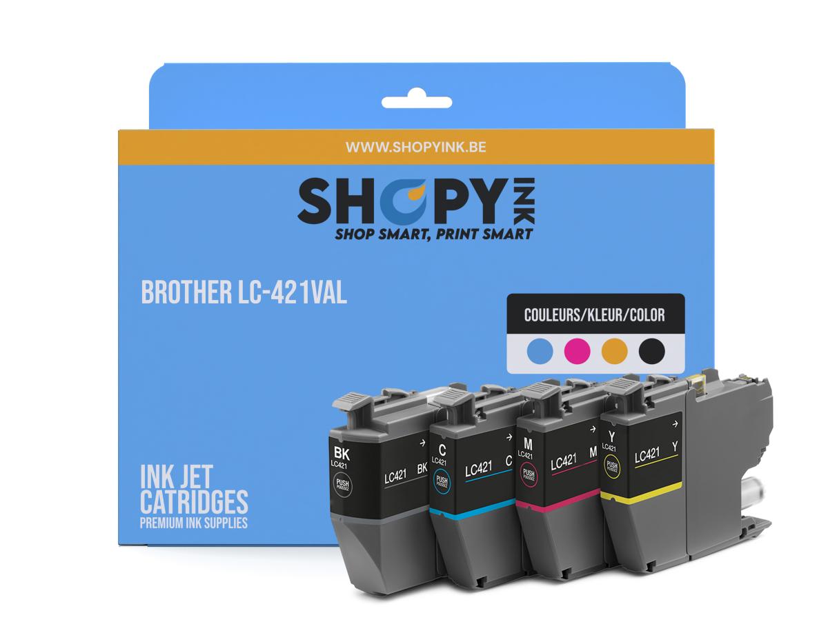 Brother 421 Pack – Brother 421 (LC-421VAL) – Inktcartridge Pack Compatibel – ShopyInk België