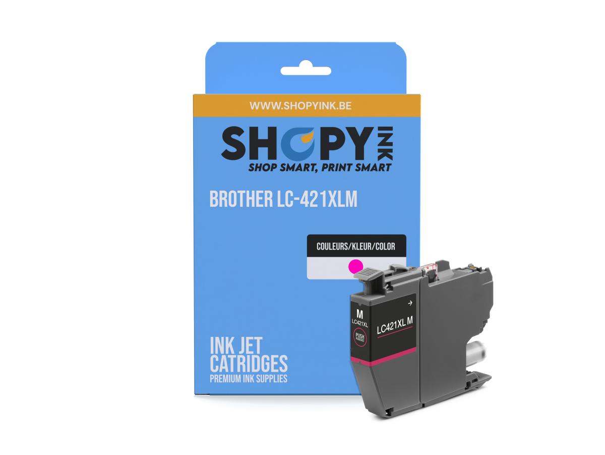 Brother 421 Magenta – Brother 421 (LC-421XLM) – Inktcartridge Magenta Compatibel – ShopyInk België