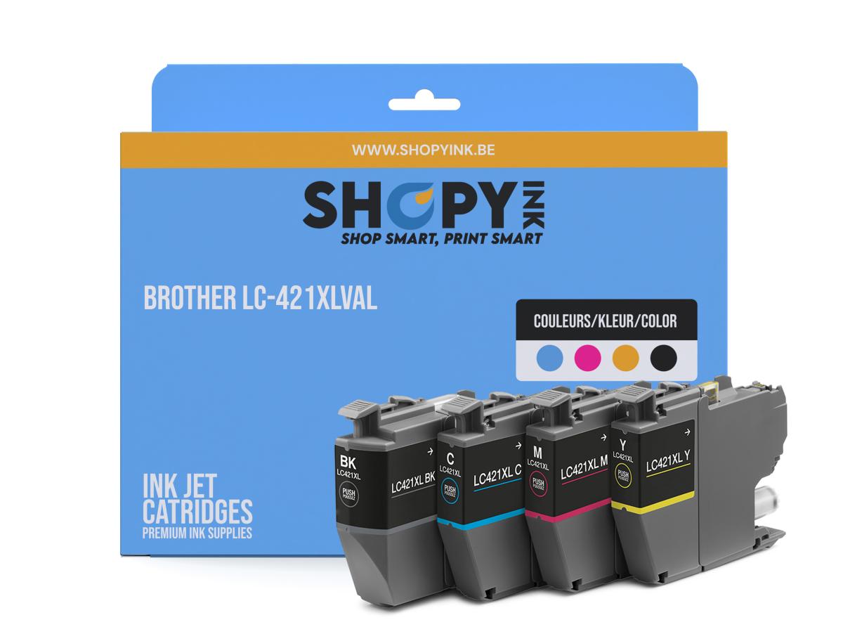 Brother 421 Pack – Brother 421 (LC-421XLVAL) – Inktcartridge Pack Compatibel – ShopyInk België