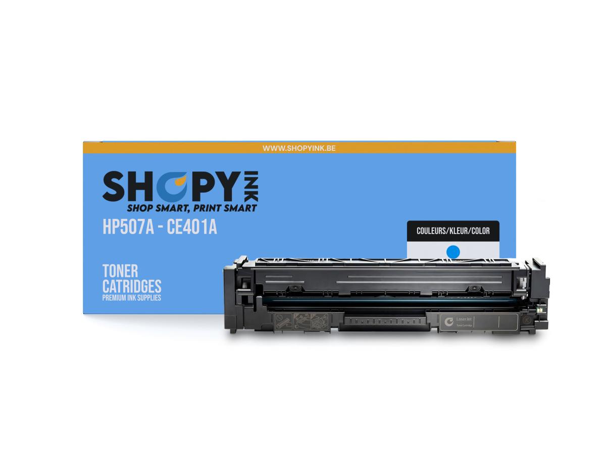 Hp 507 Cyaan – HP 507A (CE401A) – Toner Cyaan Compatibel – ShopyInk België