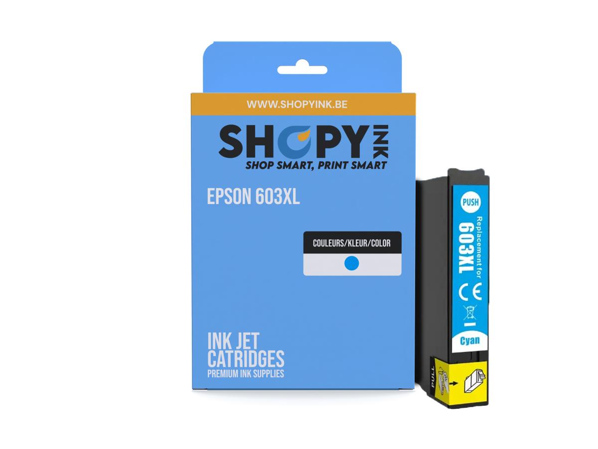 Epson 603 Cyaan – Epson 603 XL (C13T03A24010) – Inktcartridge Cyaan Compatibel – ShopyInk België