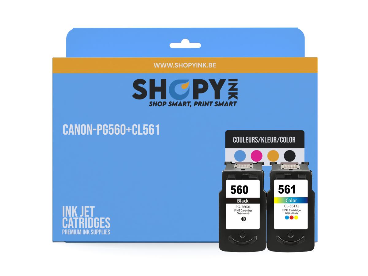 Canon CL-561 Pack – Canon PG-560 (PG-560XL + CL-561) – Inktcartridge Pack Compatibel – ShopyInk België