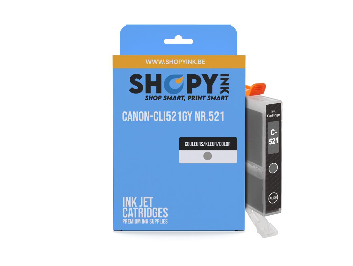 Canon CLI-521 Grijs – Canon CLI-521 (CLI-521G) – Inktcartridge Grijs Compatibel – ShopyInk België