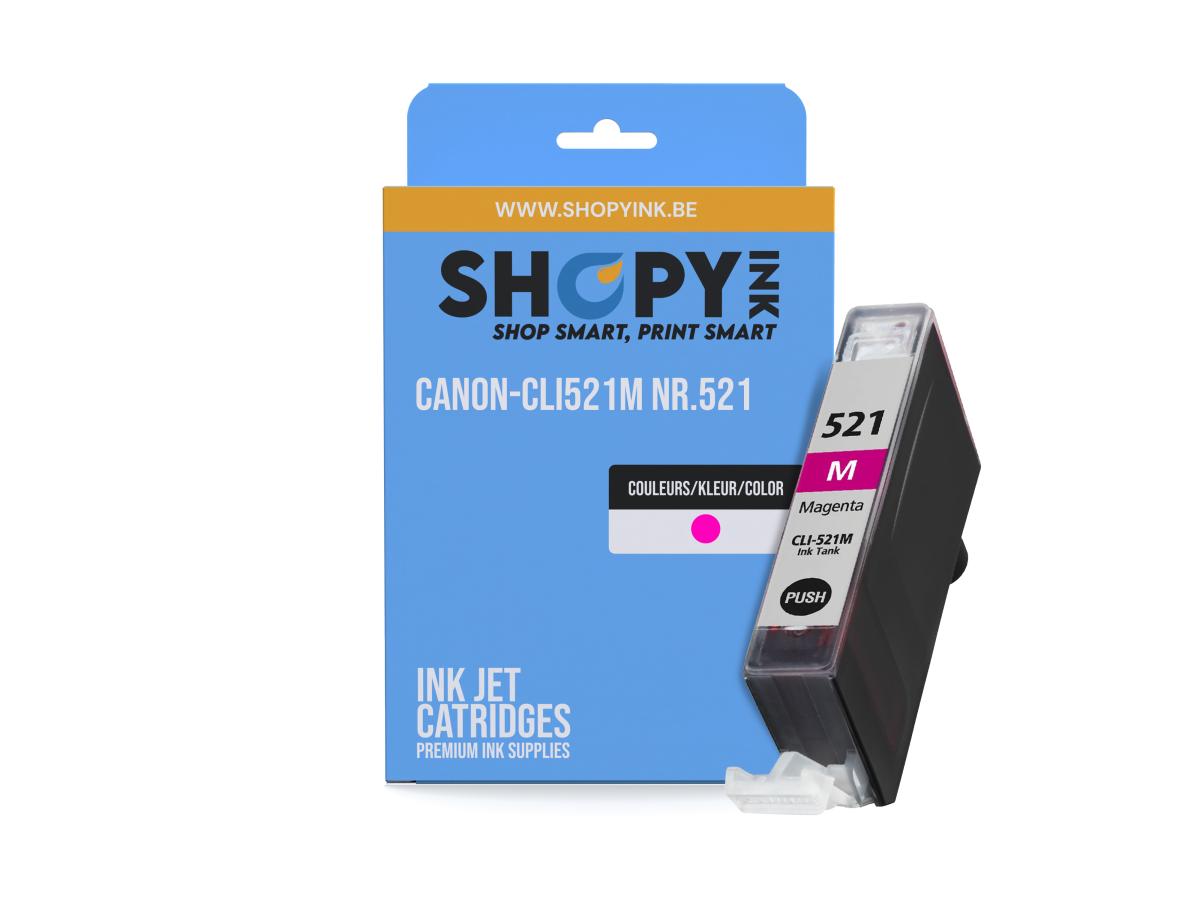 Canon CLI-521 Magenta – Canon CLI-521 (CLI-521M) – Inktcartridge Magenta Compatibel – ShopyInk België