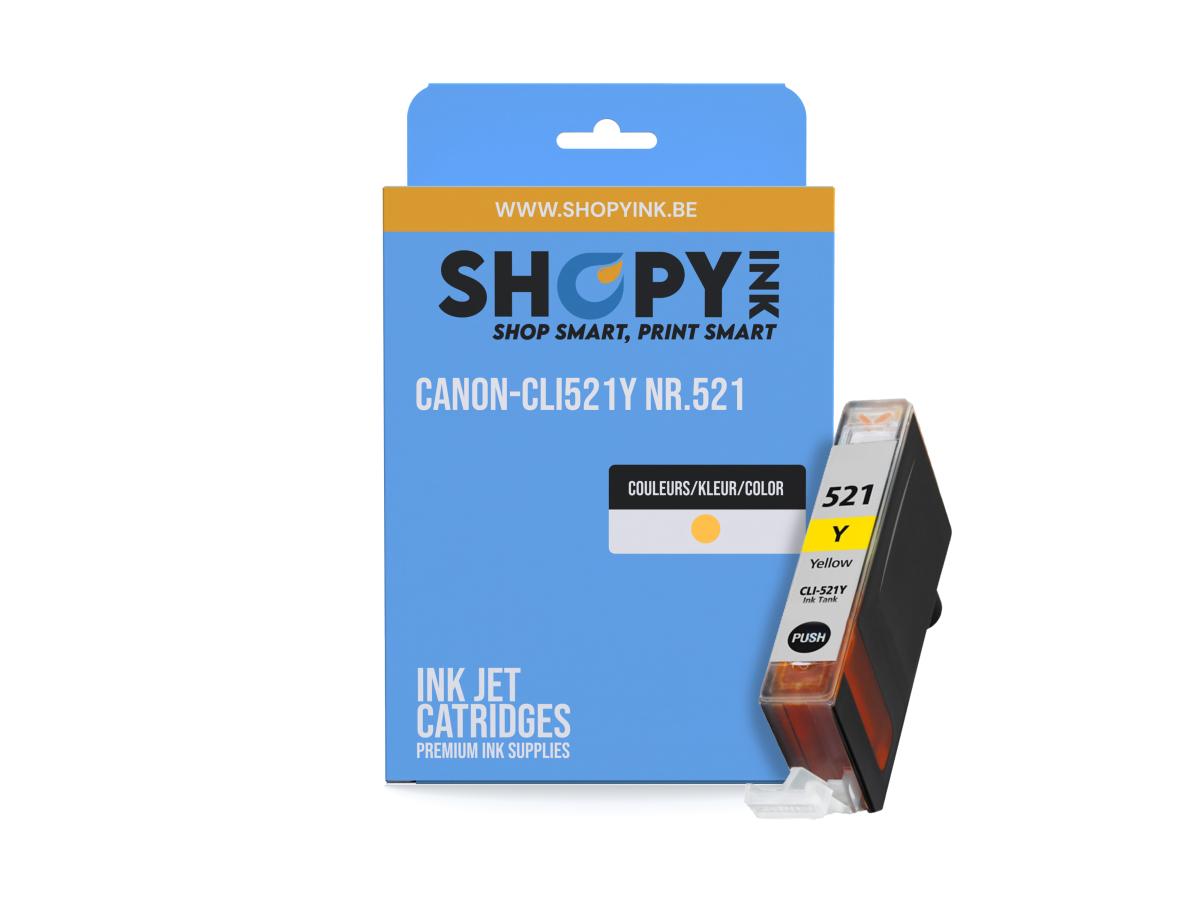 Canon CLI-521 Geel – Canon CLI-521 (CLI-521Y) – Inktcartridge Geel Compatibel – ShopyInk België