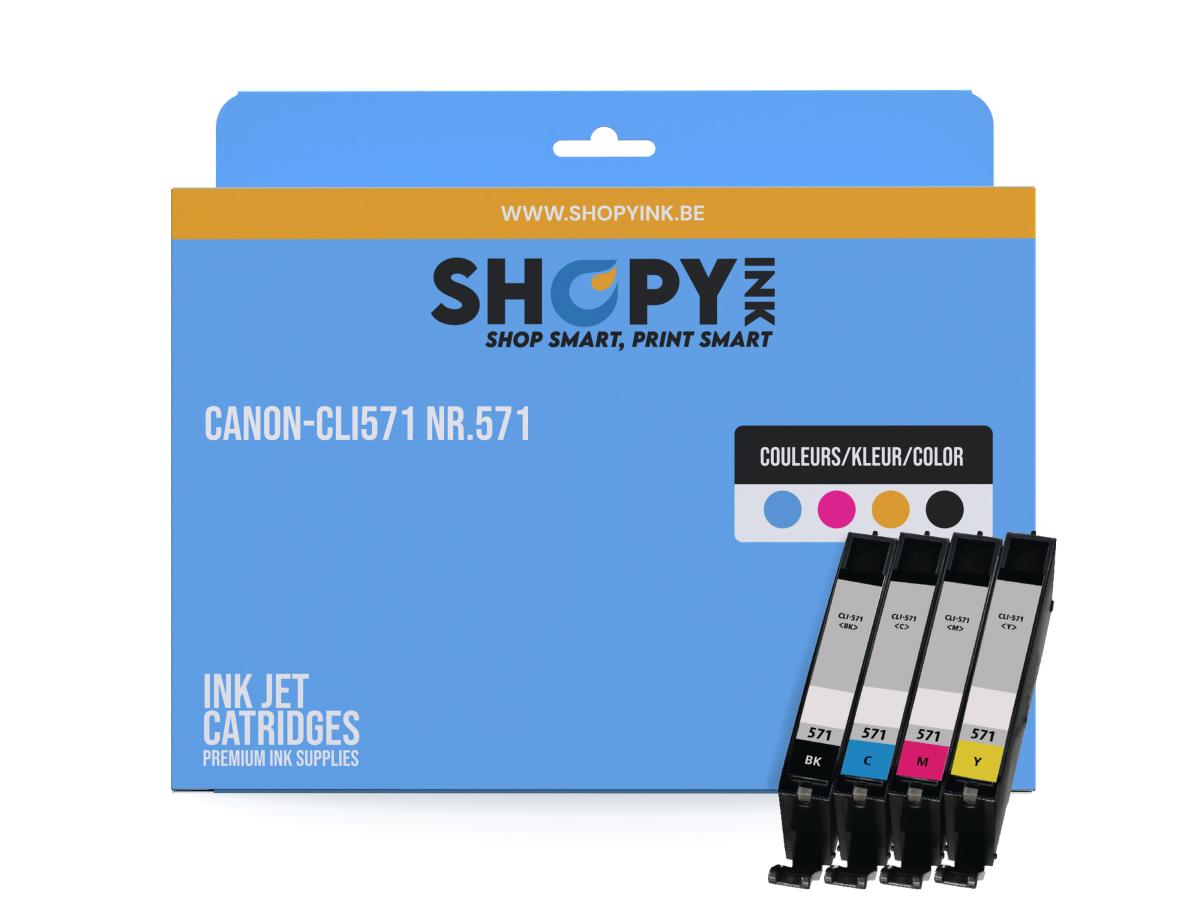 Canon PGI-570 Pack – Canon CLI-571 (CLI-571BK/C/M/Y) – Inktcartridge Pack Compatibel – ShopyInk België