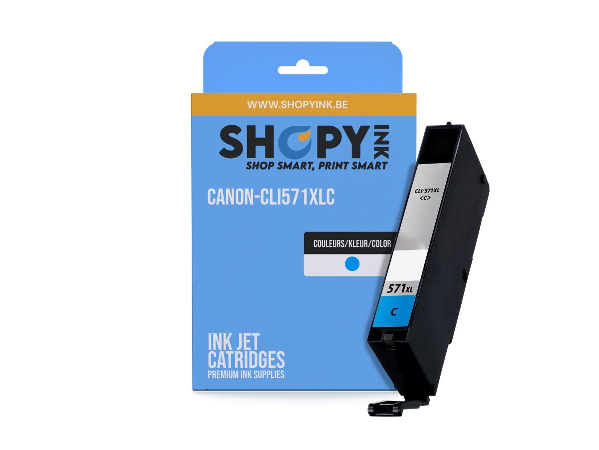 Canon PGI-570 Cyaan – Canon CLI-571 (CLI-571C XL) – Inktcartridge Cyaan Compatibel – ShopyInk België