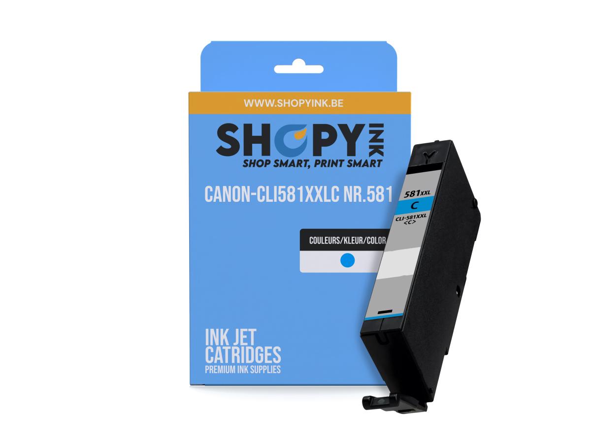 Canon PGI-580 Cyaan – Canon CLI-581 (CLI-581XXL C) – Inktcartridge Cyaan Compatibel – ShopyInk België