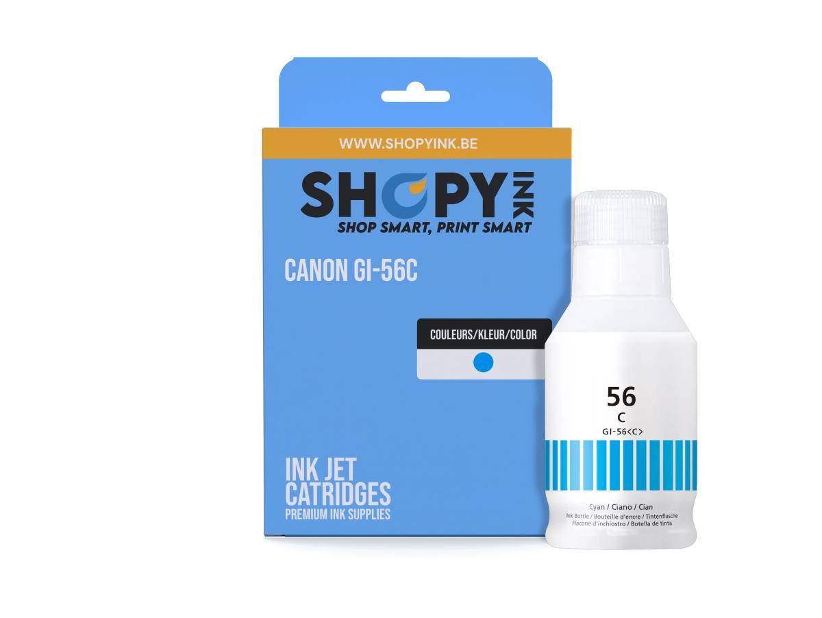 Canon GI56 Cyaan – Canon GI56 (GI-56C) – Inktcartridge Cyaan Compatibel – ShopyInk België
