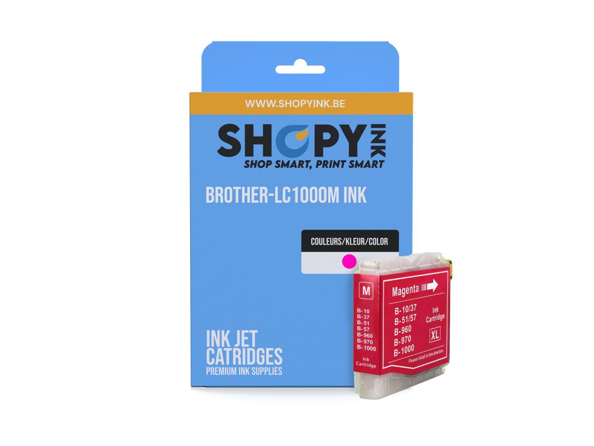 Brother LC-1000 Magenta – Brother LC-1000 (LC-1000M) – Inktcartridge Magenta Compatibel – ShopyInk België