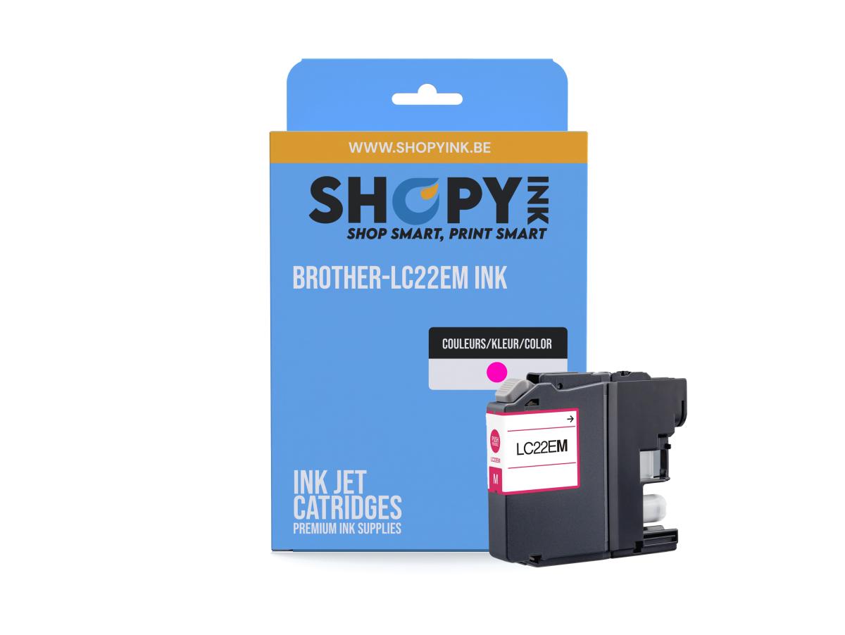 Brother LC-22 Magenta – Brother LC-22E (LC-22EM) – Inktcartridge Magenta Compatibel – ShopyInk België