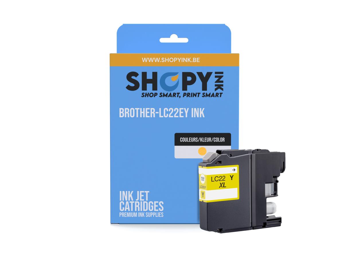 Brother LC-22 Geel – Brother LC-22E (LC-22EY) – Inktcartridge Geel Compatibel – ShopyInk België
