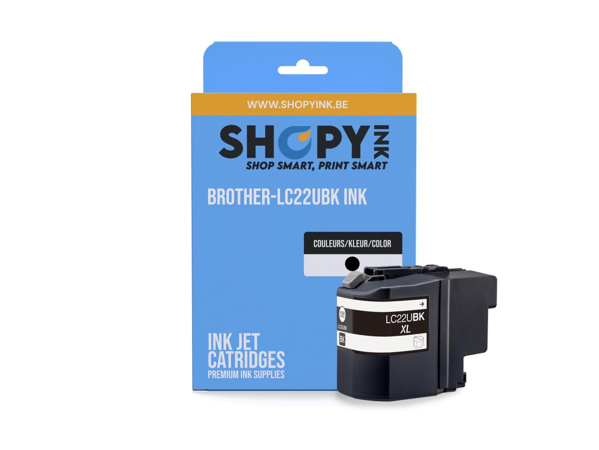 Brother LC-22 Zwart – Brother LC-22U (LC-22UBK) – Inktcartridge Zwart Compatibel – ShopyInk België