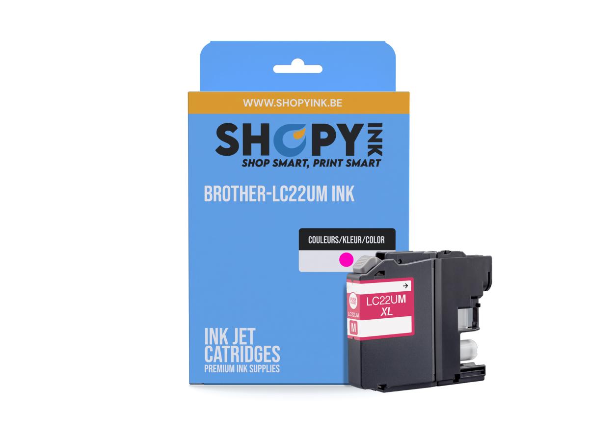 Brother LC-22 Magenta – Brother LC-22U (LC-22UM) – Inktcartridge Magenta Compatibel – ShopyInk België