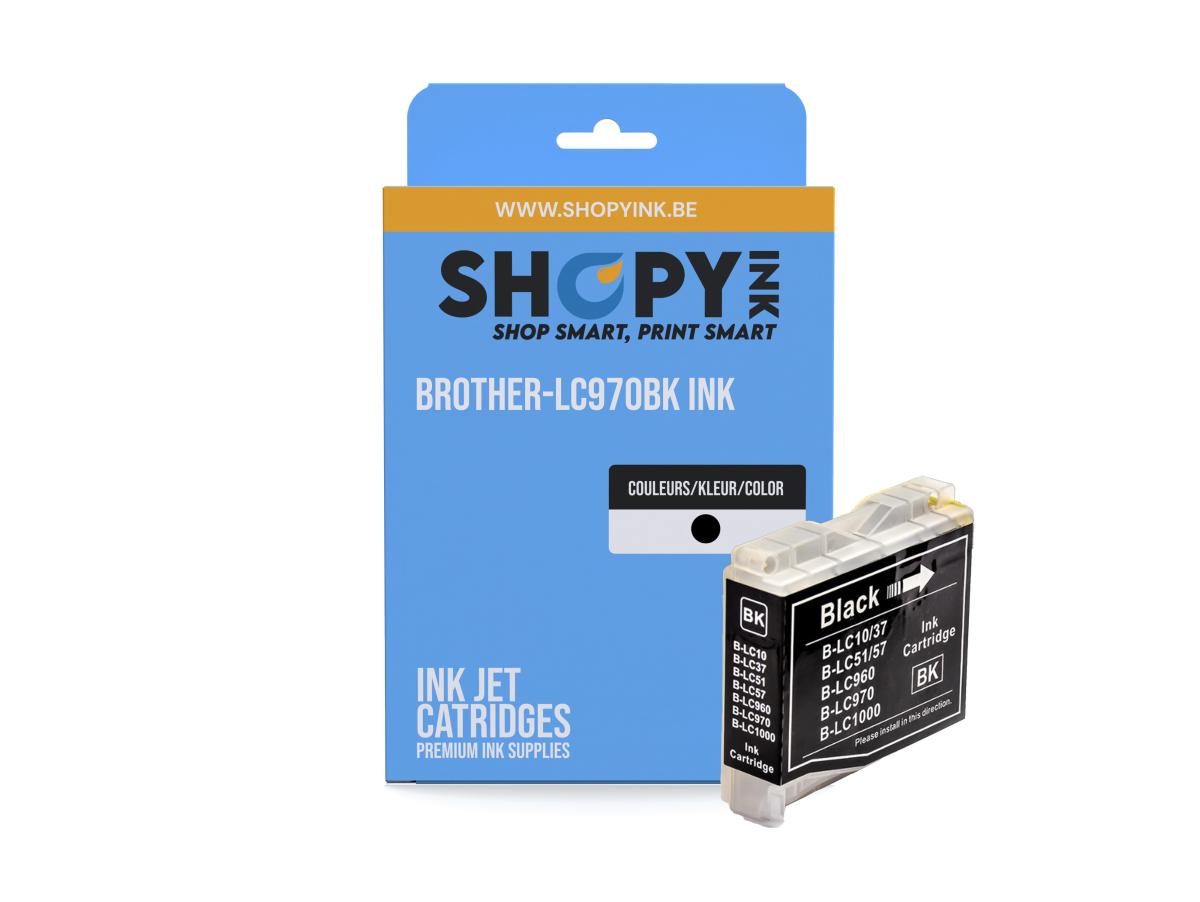 Brother LC-970 Zwart – Brother LC-970 (LC-970BK) – Inktcartridge Zwart Compatibel – ShopyInk België