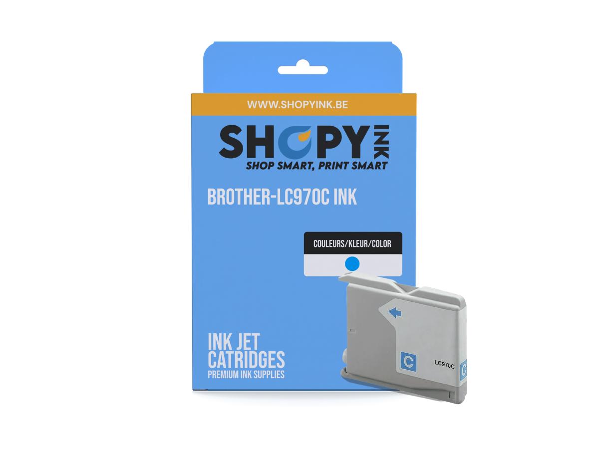 Brother LC-970 Cyaan – Brother LC-970 (LC-970C) – Inktcartridge Cyaan Compatibel – ShopyInk België