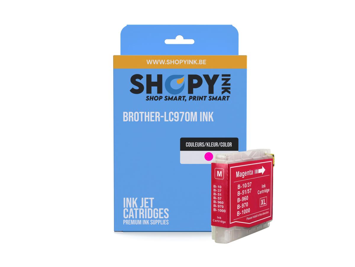 Brother LC-970 Magenta – Brother LC-970 (LC-970M) – Inktcartridge Magenta Compatibel – ShopyInk België