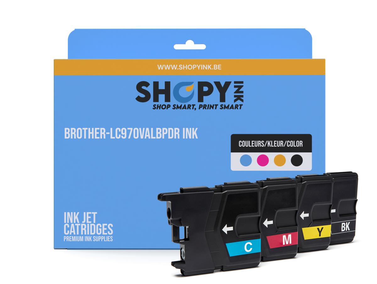 Brother LC-970 Pack – Brother LC-970 (LC-970VALBP) – Inktcartridge Pack Compatibel – ShopyInk België