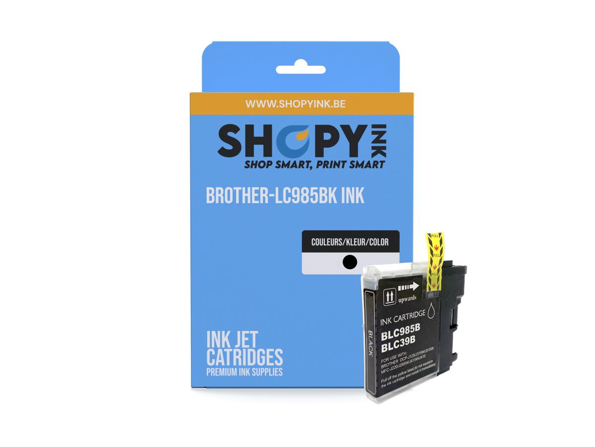 Brother LC-985 Zwart – Brother LC-985 (LC-985BK) – Inktcartridge Zwart Compatibel – ShopyInk België