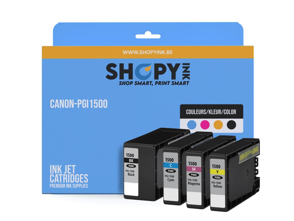 Canon PGI-1500 Pack – Canon PGI-1500 (PGI-1500 BK/C/M/Y) – Inktcartridge Pack Compatibel – ShopyInk België