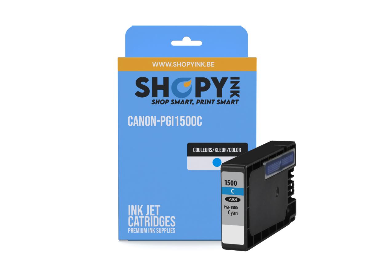 Canon PGI-1500 Cyaan – Canon PGI-1500 (PGI-1500C) – Inktcartridge Cyaan Compatibel – ShopyInk België