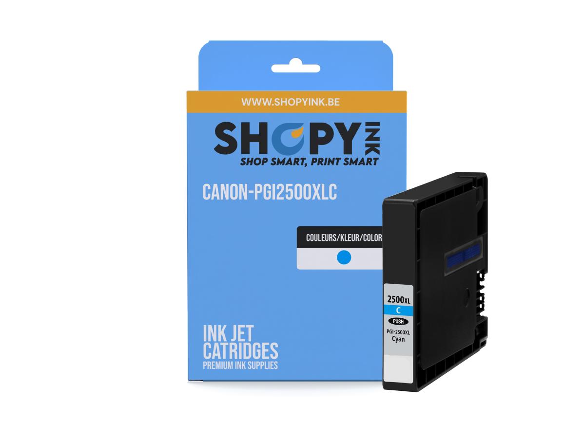 Canon PGI-2500 Cyaan – Canon PGI-2500 (PGI-2500XL C) – Inktcartridge Cyaan Compatibel – ShopyInk België