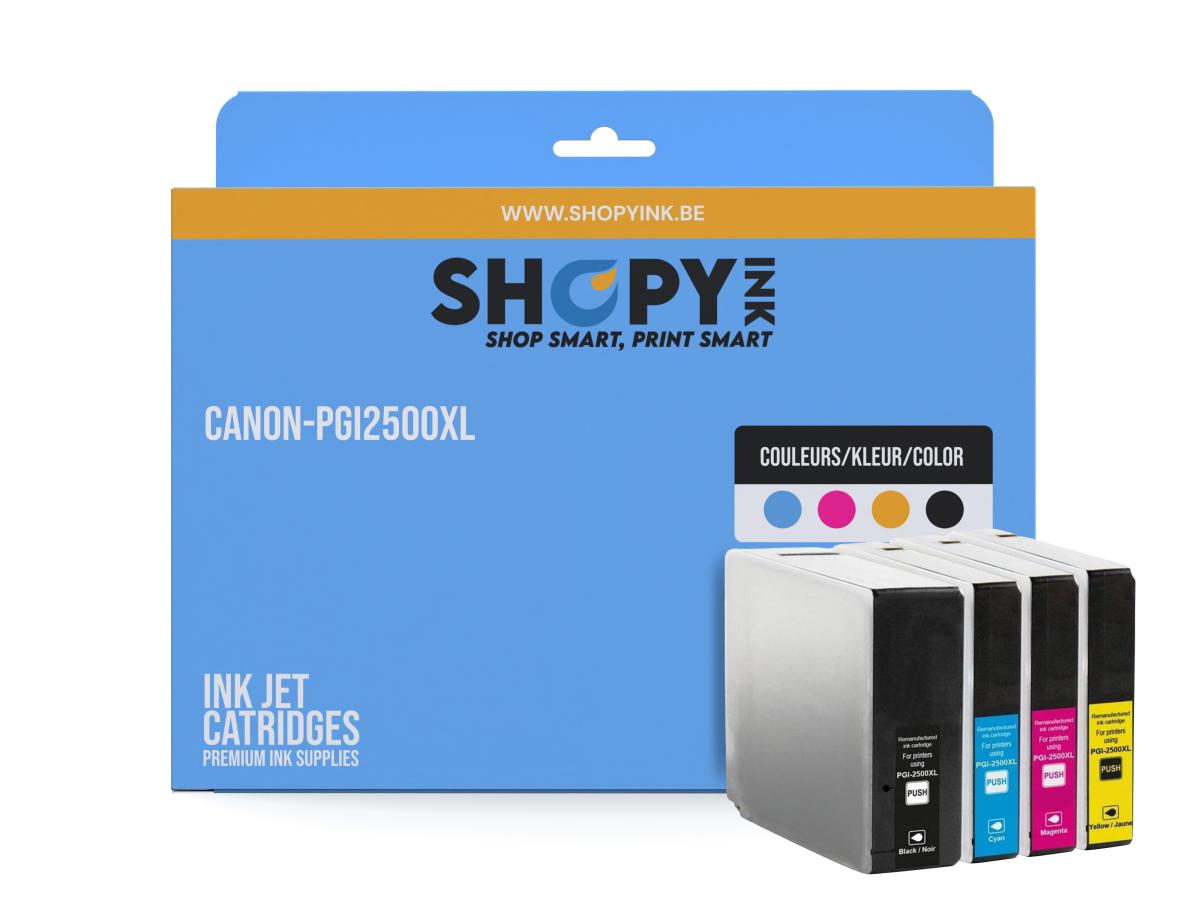 Canon PGI-2500 Pack – Canon PGI-2500 (PGI-2500XL BK/C/M/Y) – Inktcartridge Pack Compatibel – ShopyInk België