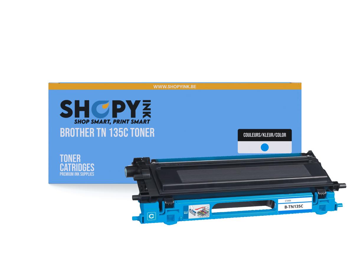 Brother TN-135 Cyaan – Brother TN-135 (TN-135C) – Toner Cyaan Compatibel – ShopyInk België