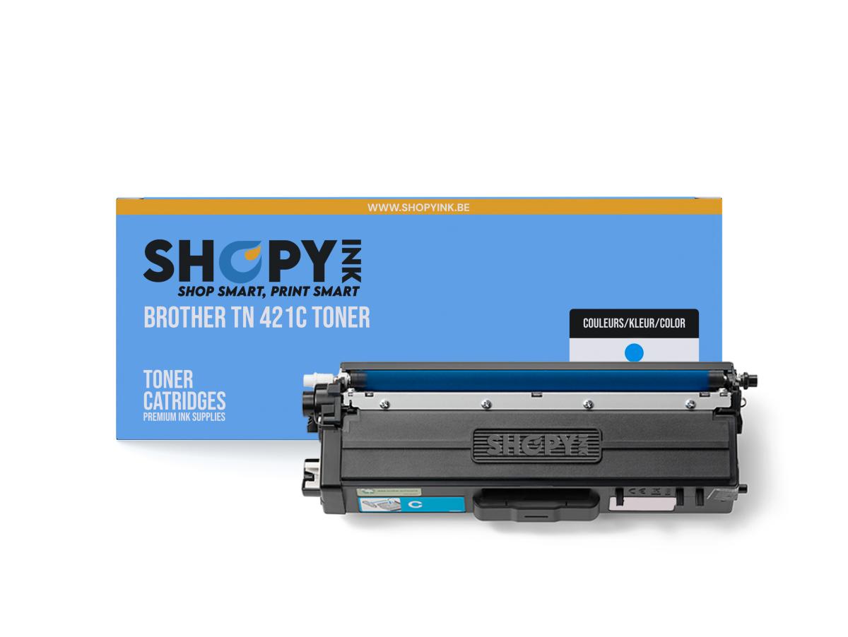 Brother TN-421 Cyaan – Brother TN-421 (TN-421C) – Toner Cyaan Compatibel – ShopyInk België
